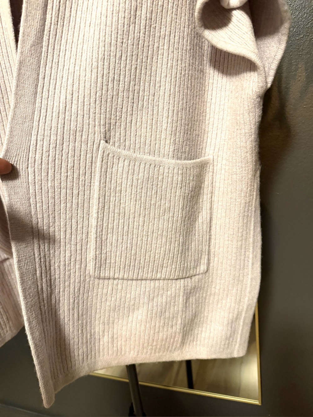 TART Hooded Open-Front Ribbed Knit Cardigan / Poncho - Picture 5 of 5